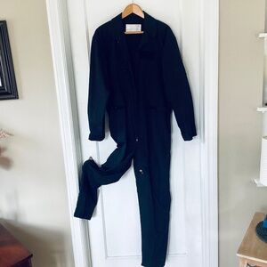 Military Flight Suit Coveralls Mens S Black Intermediate Cotton Blend Unisex